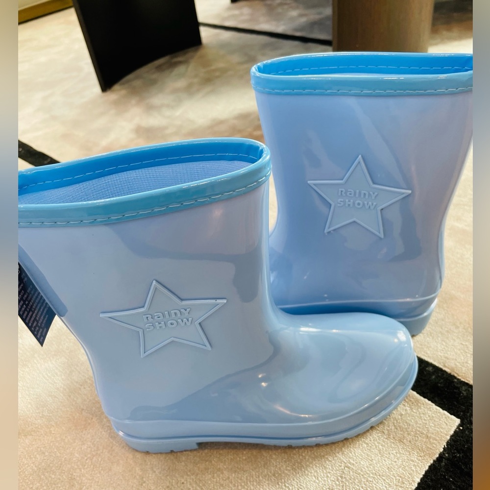 Boys And Girls Casual Rain Boots With Star Print, PVC Non-slip Waterproof Boots